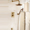 Modern brass concealed 3 way shower mixer set bathroom rain tap