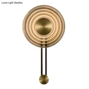 Modern brass concentric circle wall lamp living room fixture height