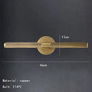 Modern brass copper mirror wall lamp for bedroom bathroom