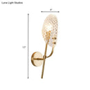 Modern brass crystal beveled light fixture hallway sconce