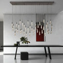 Modern brass crystal ceiling pendant light – dining room teardrop
