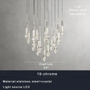 Modern brass crystal ceiling pendant light – dining room teardrop