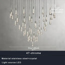 Modern brass crystal ceiling pendant light – dining room teardrop