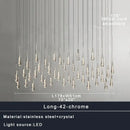 Modern brass crystal ceiling pendant light – dining room teardrop