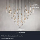 Modern brass crystal ceiling pendant light – dining room teardrop