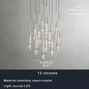 Modern brass crystal ceiling pendant light – dining room teardrop