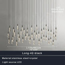Modern brass crystal ceiling pendant light – dining room teardrop
