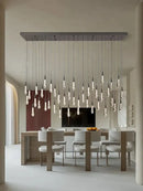 Modern brass crystal ceiling pendant light – dining room teardrop
