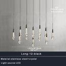 Modern brass crystal ceiling pendant light – dining room teardrop
