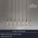 Modern brass crystal ceiling pendant light – dining room teardrop