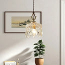 Modern brass crystal led ceiling light bedroom pendant