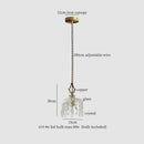 Modern brass crystal led ceiling light bedroom pendant