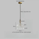 Modern brass crystal led ceiling light bedroom pendant