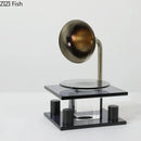 Modern brass crystal music equipment model amber living room decor
