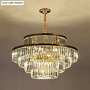 Modern brass crystal prism pendant light for living room