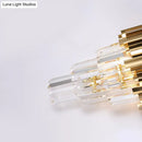Modern brass crystal prisms wall lamp living room direct wired electric
