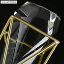 DecorBites™ Modern Brass Wall Sconce with Crystal Rock Deco, Metal Light Fixture