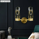 DecorBites™ Modern Brass Wall Sconce with Crystal Rock Deco, Metal Light Fixture