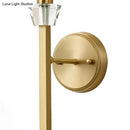 Brass Fabric Shade Sconce Cylinder Design