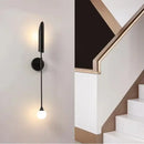 Modern brass cylindrical wall light – living room sconce