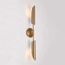 Modern brass cylindrical wall light – living room sconce