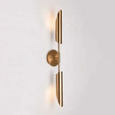 Modern brass cylindrical wall light – living room sconce