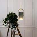Modern brass decorbites bucket chandelier dining room glass lamp