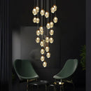 Modern brass decorbites crystal led chandelier living room light