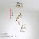 Modern brass decorbites crystal led chandelier living room light