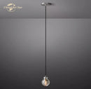 Modern brass decorbites crystal pearl pendant light kitchen glass