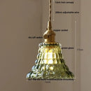 Modern brass decorbites cube amber glass pendant lamp dining room
