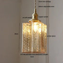 Modern brass decorbites cube amber glass pendant lamp dining room