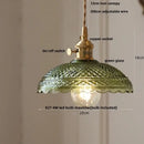 Modern brass decorbites cube amber glass pendant lamp dining room