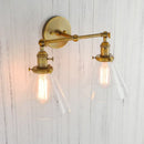 Modern brass decorbites funnel glass wall sconce bedroom light fixture