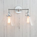 Modern brass decorbites funnel glass wall sconce bedroom light fixture