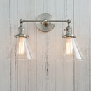 Modern brass decorbites funnel glass wall sconce bedroom light fixture