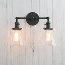 Modern brass decorbites funnel glass wall sconce bedroom light fixture