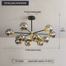 Modern brass decorbites glass ball led chandelier kitchen lighting