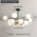Modern brass decorbites glass ball led chandelier kitchen lighting