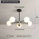 Modern brass decorbites glass ball led chandelier kitchen lighting