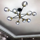 Modern brass decorbites glass ball led chandelier kitchen lighting