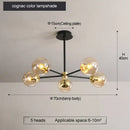 Modern brass decorbites glass ball led chandelier kitchen lighting
