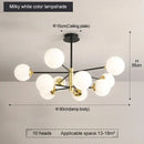 Modern brass decorbites glass ball led chandelier kitchen lighting