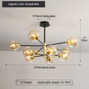 Modern brass decorbites glass ball led chandelier kitchen lighting