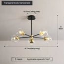 Modern brass decorbites glass ball led chandelier kitchen lighting