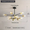 Modern brass decorbites glass ball led chandelier kitchen lighting