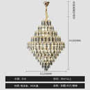 Modern brass designer led crystal chandelier dining room light