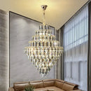 Modern brass designer led crystal chandelier dining room light