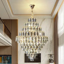 Modern brass designer led crystal chandelier dining room light
