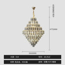 Modern brass designer led crystal chandelier dining room light